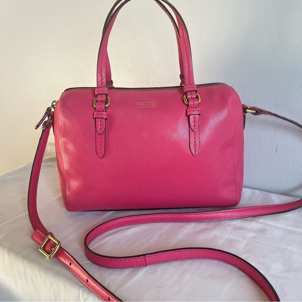 COACH Pink Peyton Taylor Candace Mini Crossbody Satchel Handbag Avery